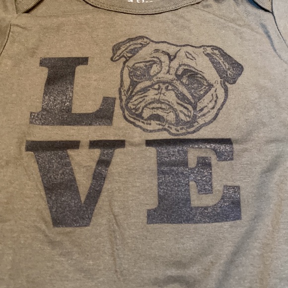 NWOT! SMALL RUMBLE 12-18M Pug Screen Printed Body Suit SS Unisex - Picture 13 of 14